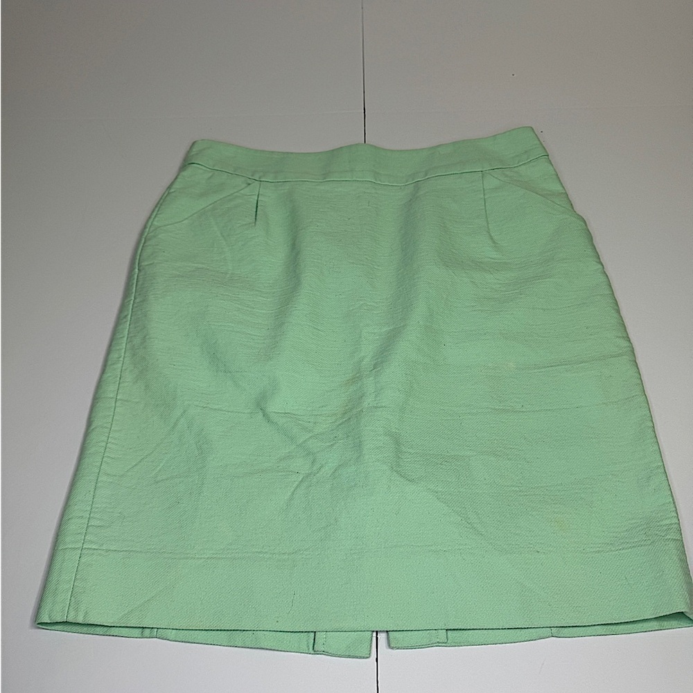 J.Crew The Pencil Skirt – Mint Green – Size 8 Minimalist Preppy Coastal Easter